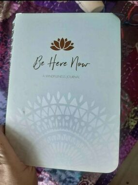 Be Here Now Mindfulness Journal - White with Gold Accents